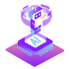 Chatbot Trends Image Illustration of an AI chip and a Chatbot