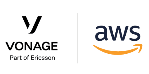 Vonage and AWS logos