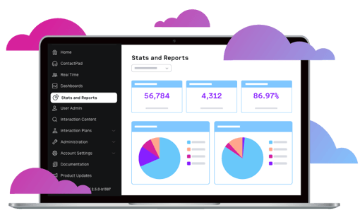 Reports API Image of analytics being displayed on laptop screen