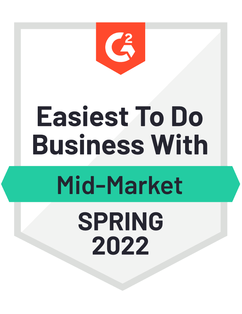 G2 Easiest to do Business With Mid-Market
